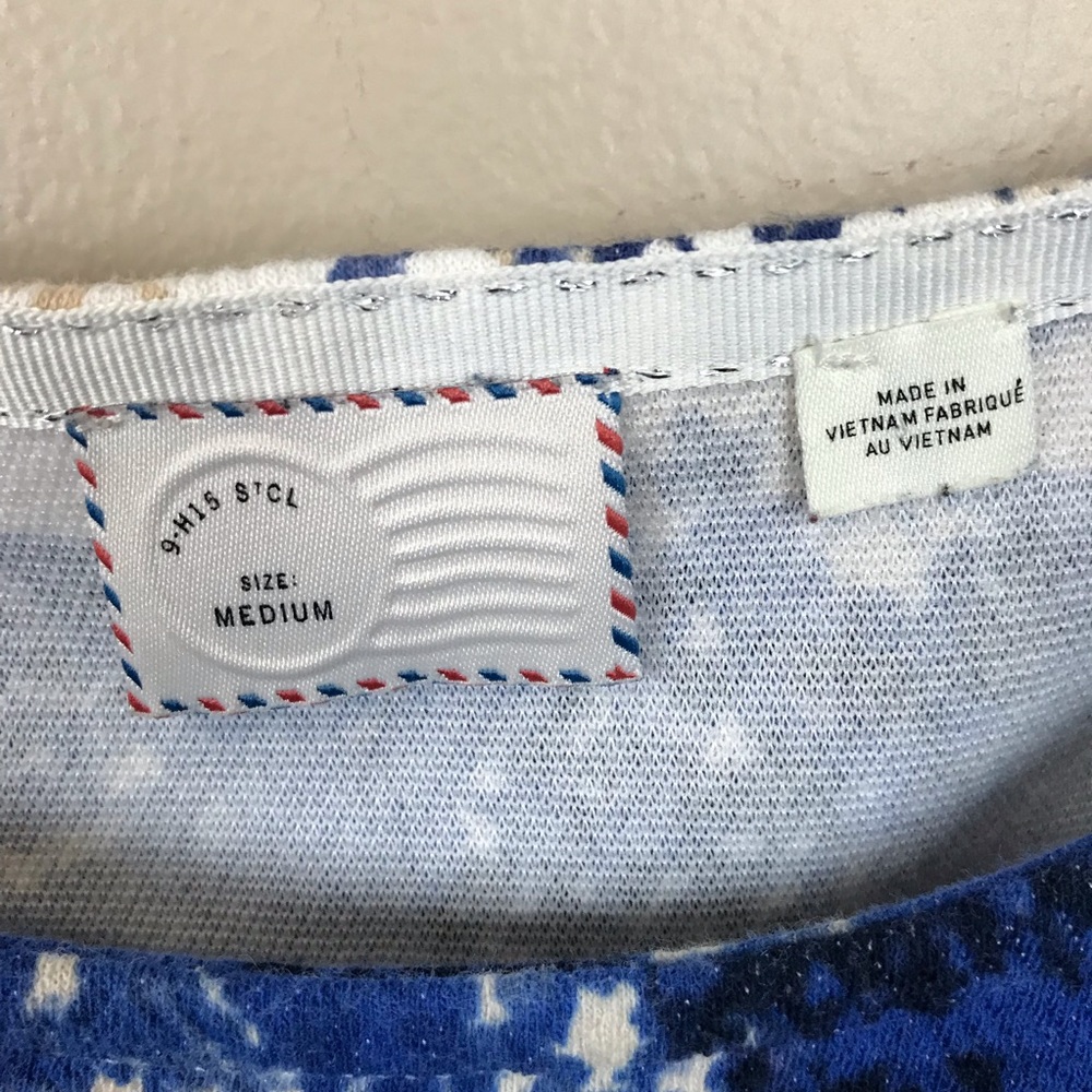 Anthropologie postmark floral striped top medium - Picture 3 of 5